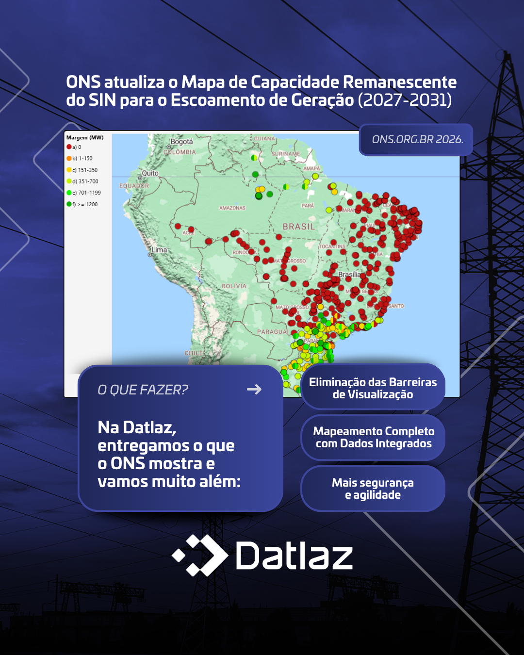 ONS atualiza mapa de margem de escoamento.